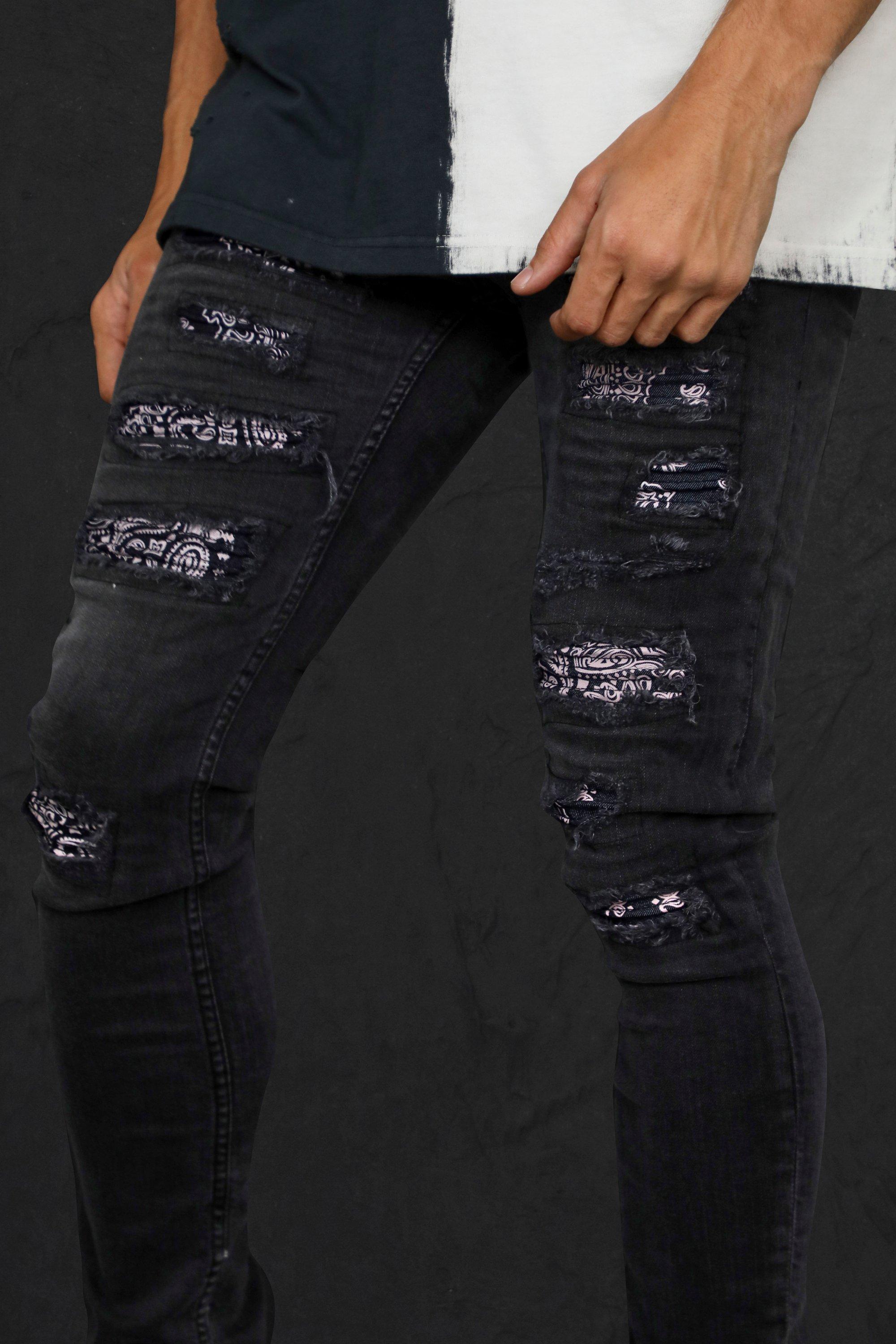 amiri black crystal jeans